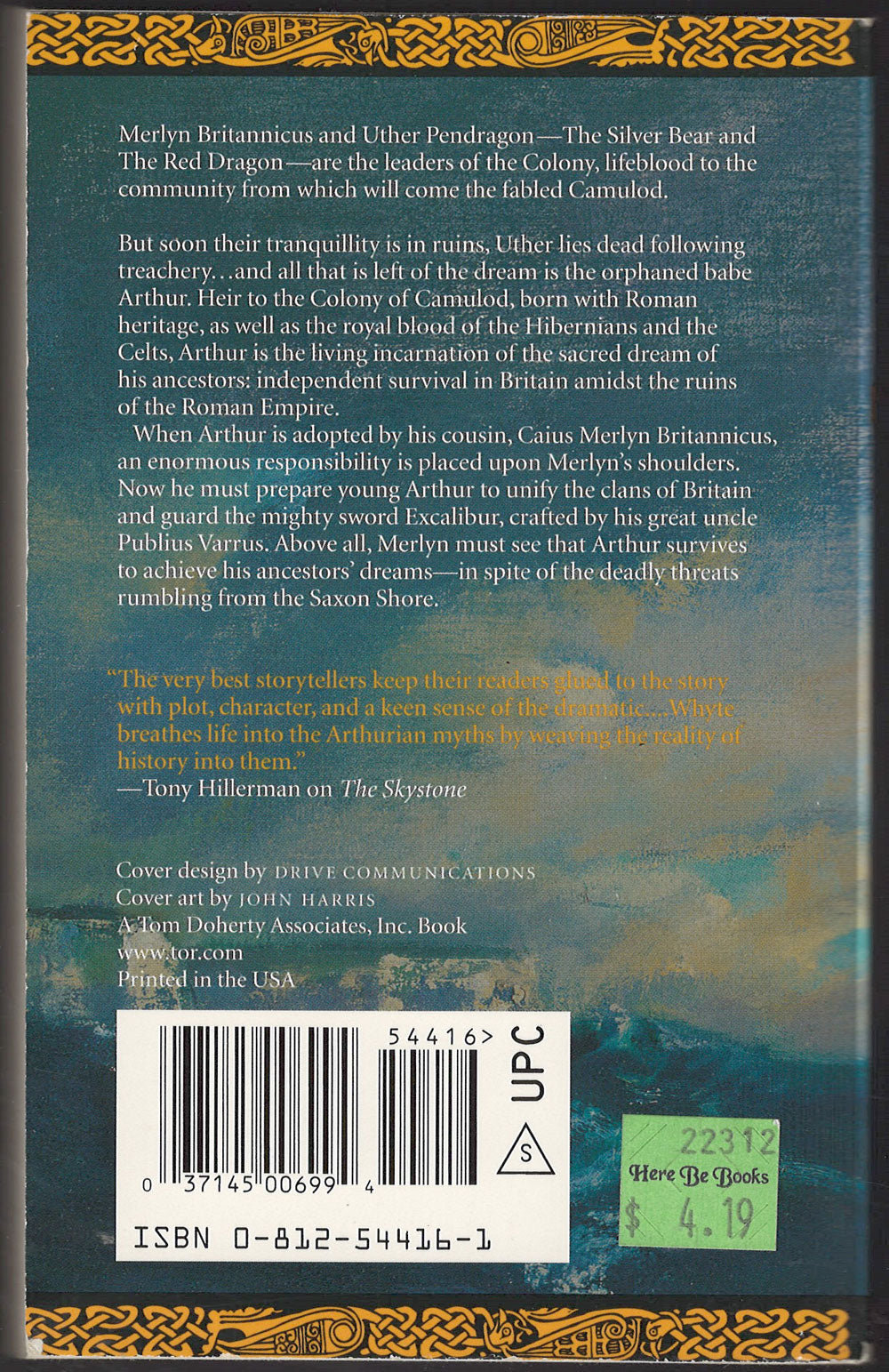 The Saxon Shore by Jack Whyte back cover