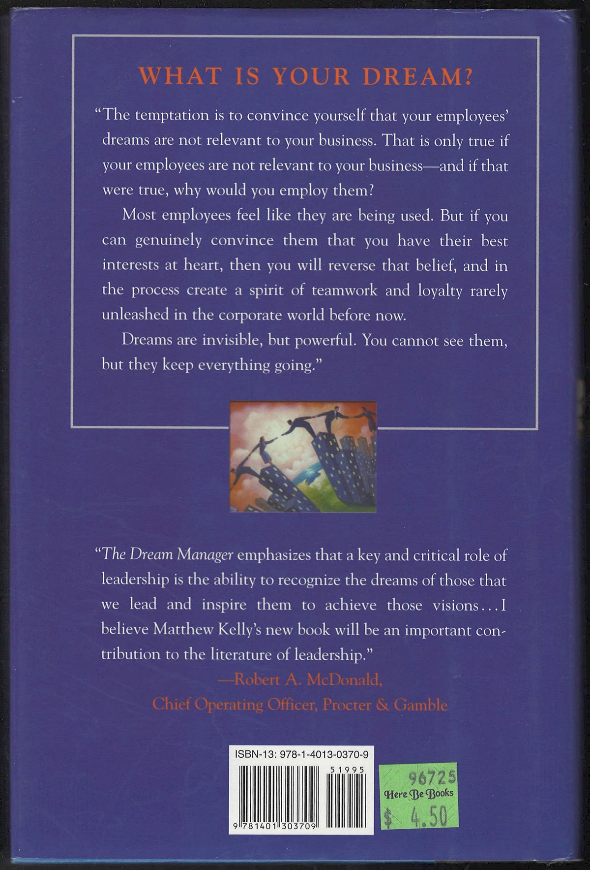 The Dream Manager by Matthew Kelly back cover