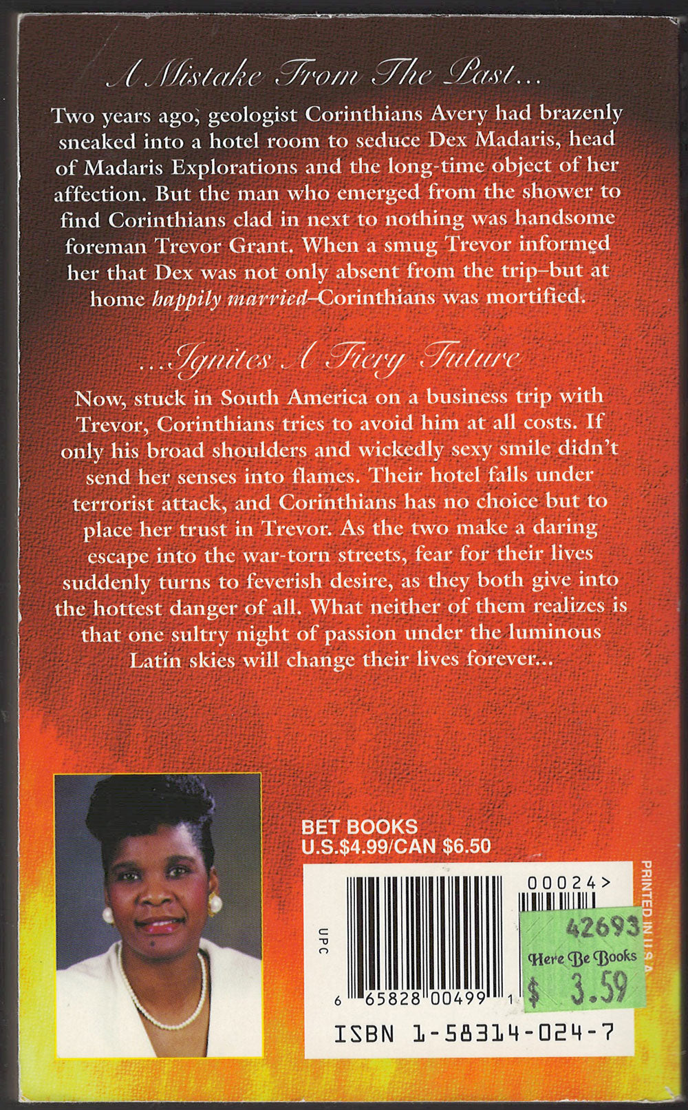 Fire And Desire by Brenda Jackson back cover