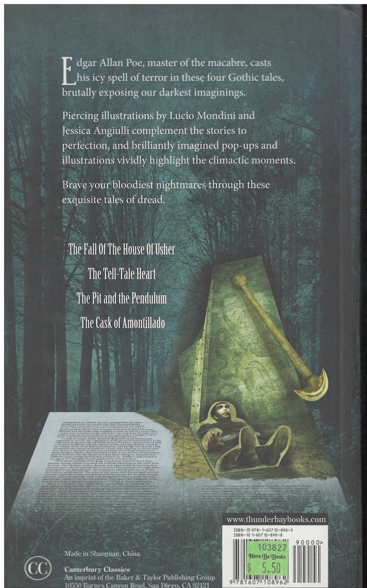 Illustrated Edgar Allan Poe back cover
