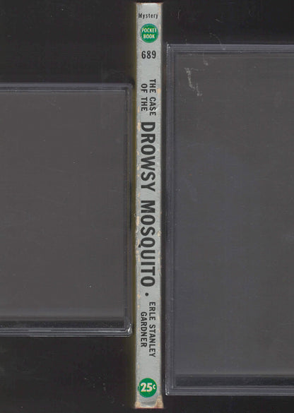 Book spine of The Case of the Drowsy Mosquito by Erle Stanley Gardner 