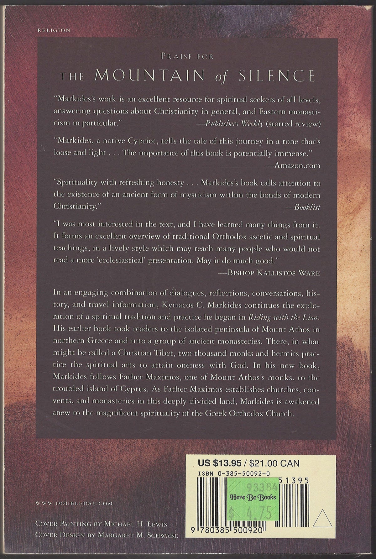 Mountain of Silence A Search for Orthodox Spirituality by Kyriacos C. Markides back cover