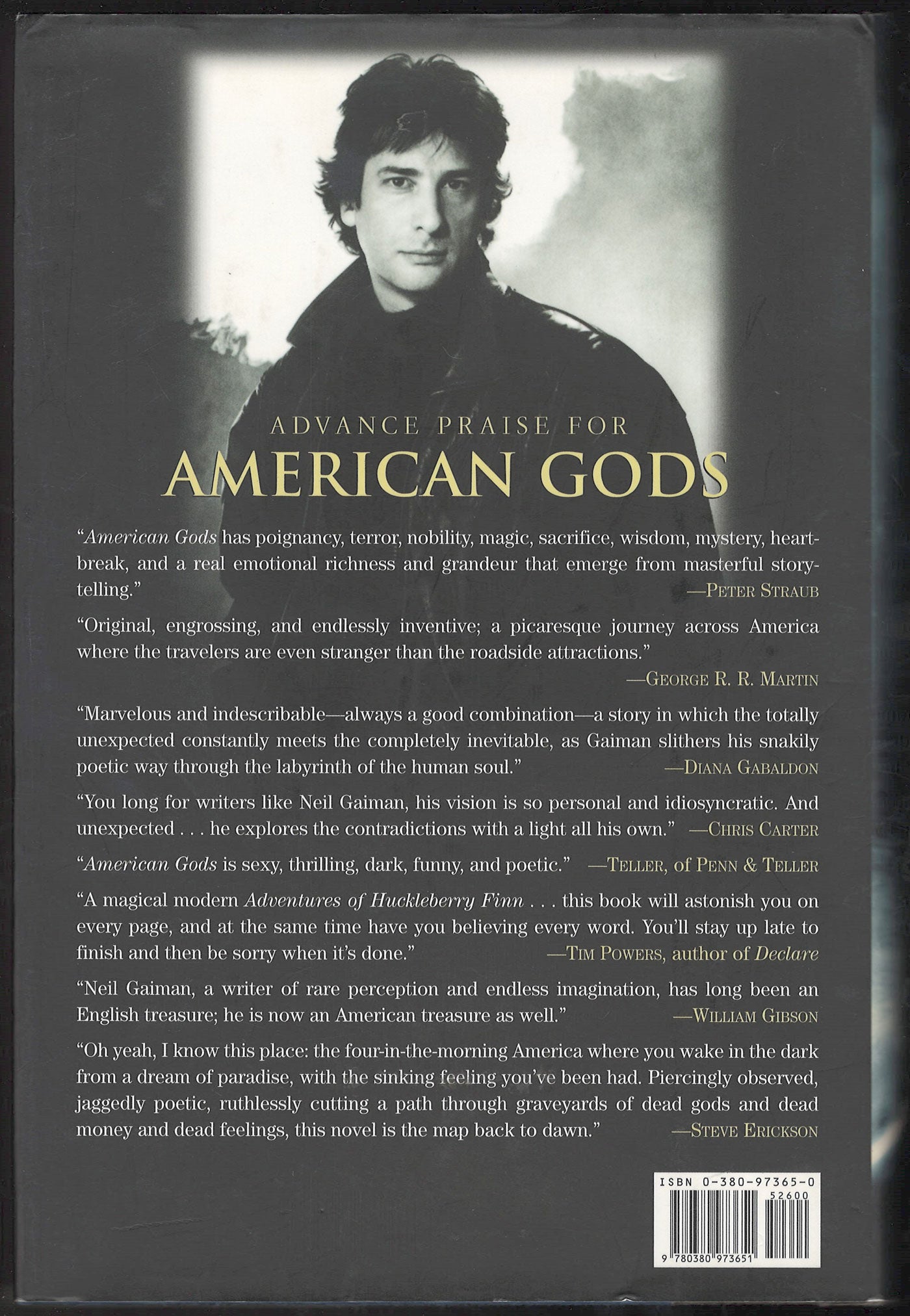 American Gods by Neil Gaiman back cover