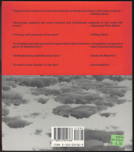 Generation X: Tales for an Accelerated Culture by Douglas Coupland back cover