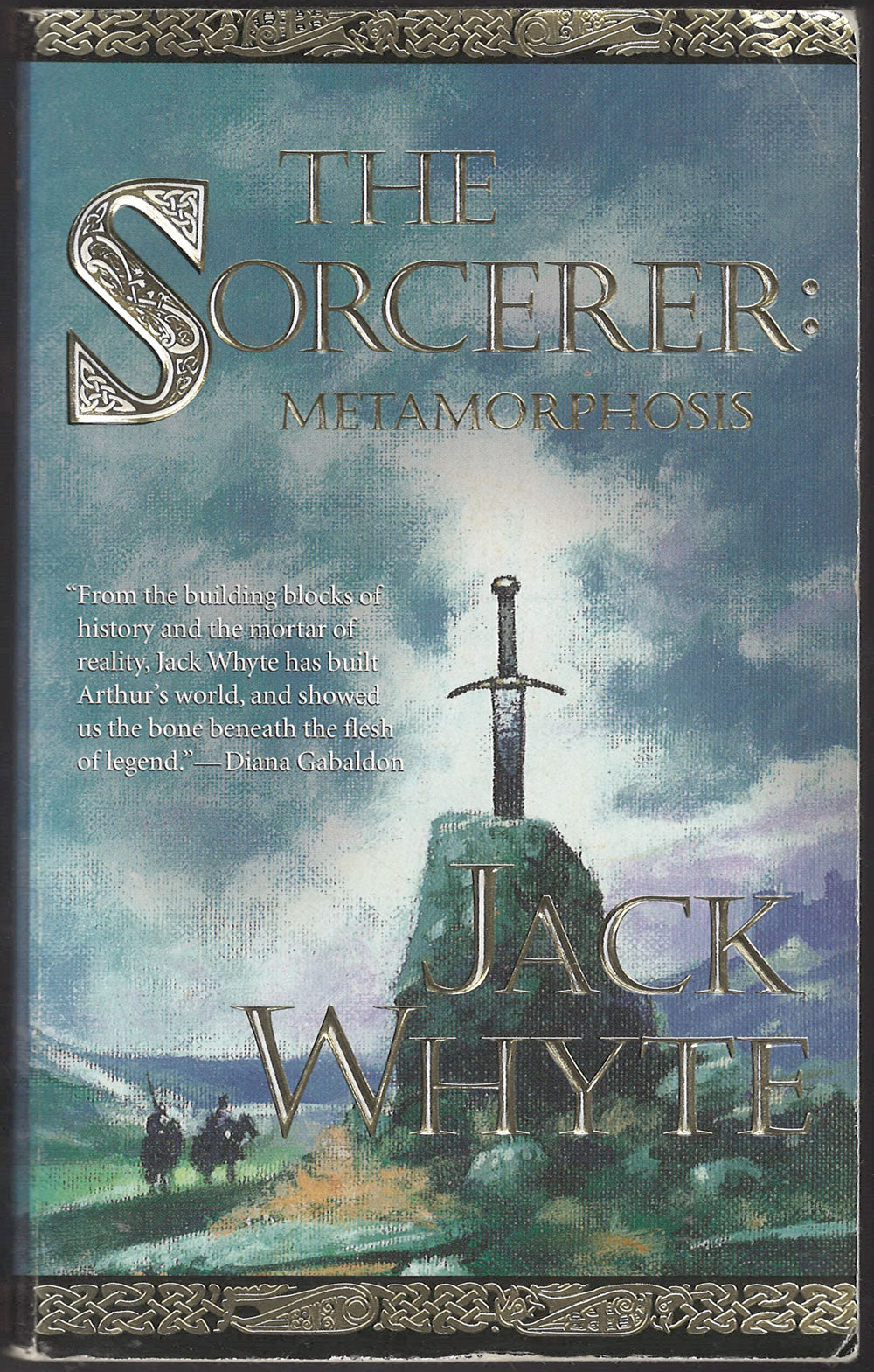 Front cover of The Sorcerer: Metamorphoses by Jack Whyte with a sword in a stone.