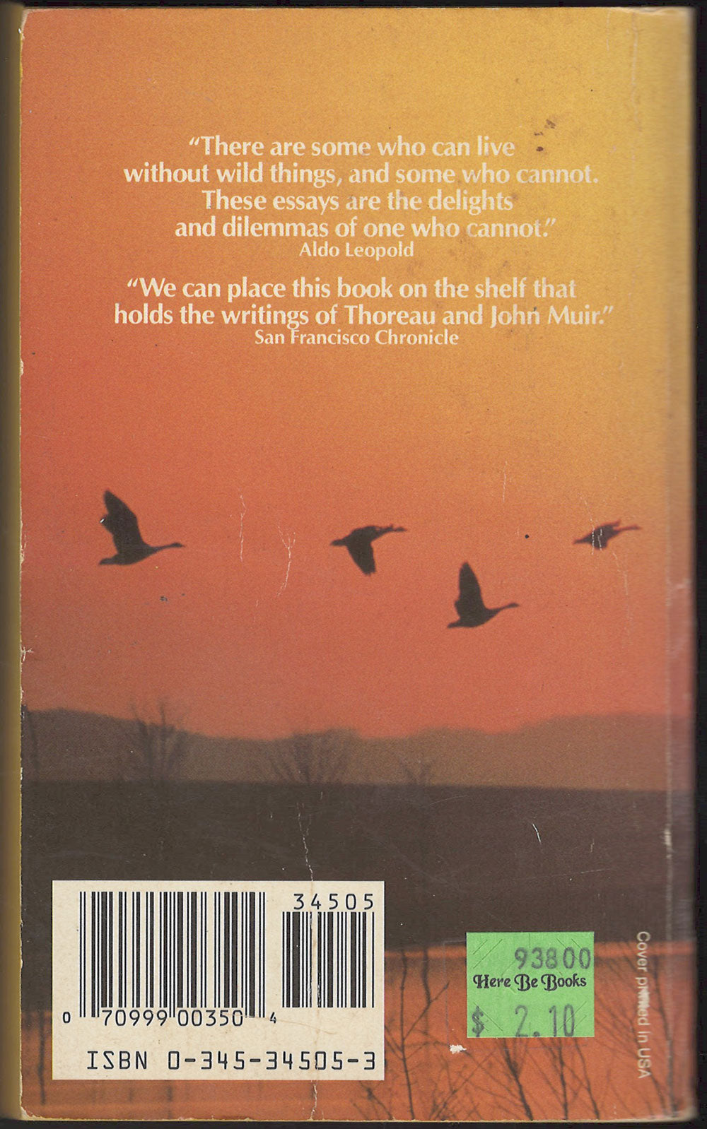 Sand County Almanac by Aldo Leopold ack cover