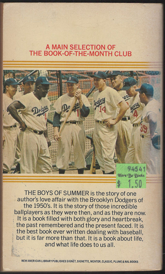 The Boys of Summer by Roger Kahn back cover