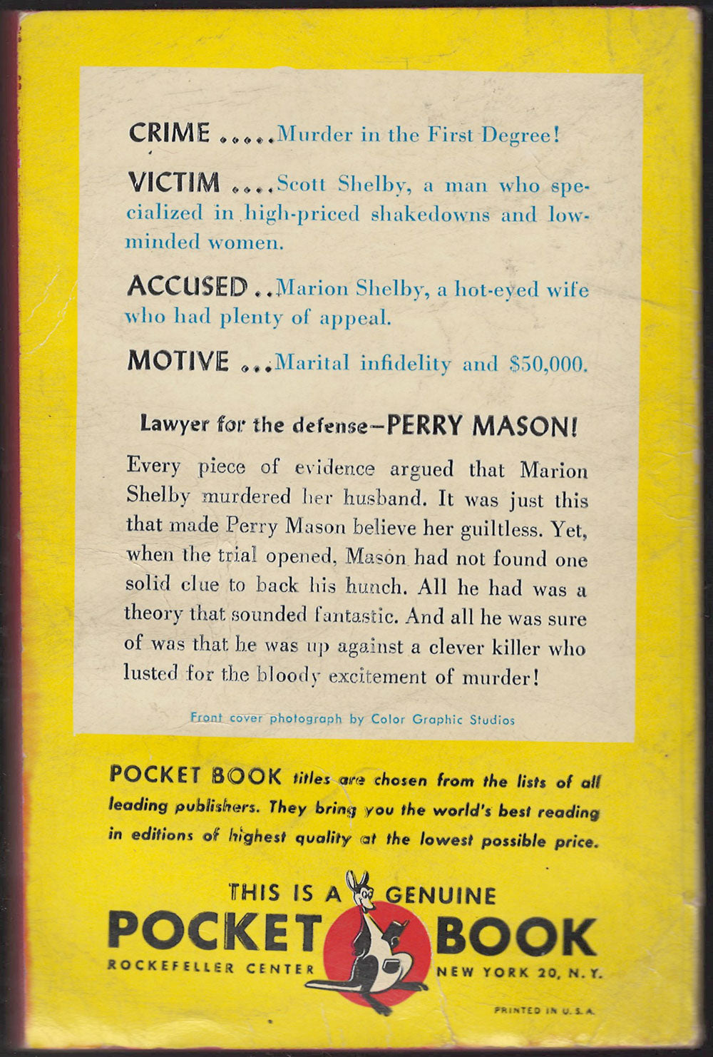 The Case of the Half-Wakened Wife by Erle Stanley Gardner back cover