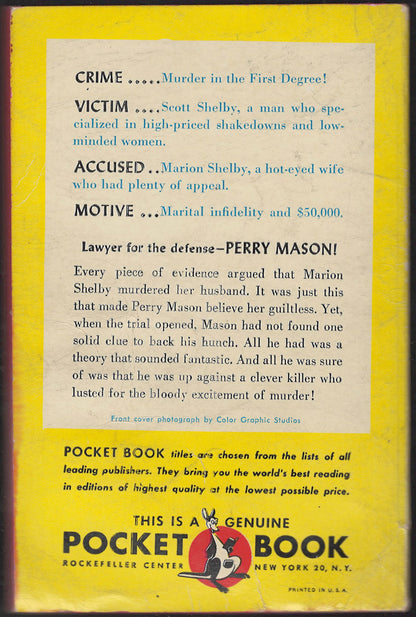 The Case of the Half-Wakened Wife by Erle Stanley Gardner back cover