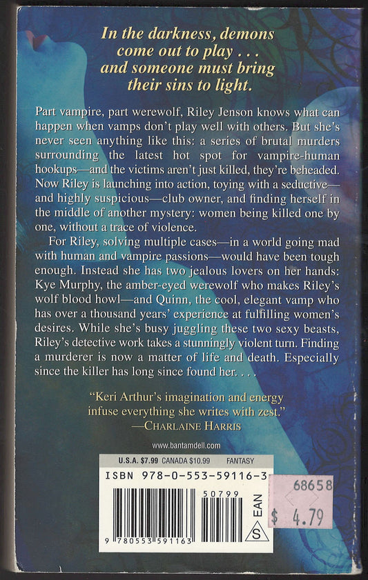 Bound to Shadows by Keri Arthur back cover