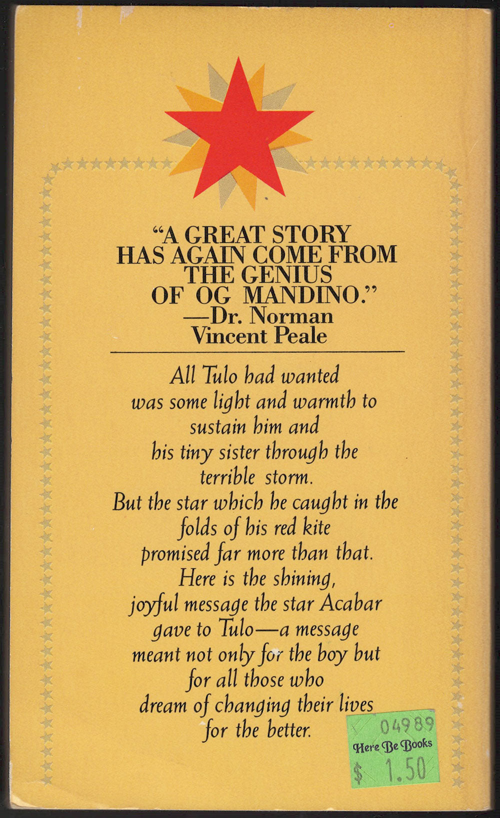 The Gift Of Acabar by Og Mandino and Buddy Kaye back cover