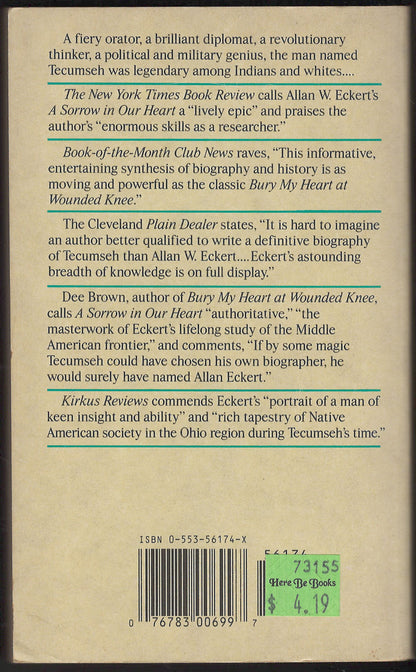 Sorrow in Our Heart: The Life of Tecumseh back cover