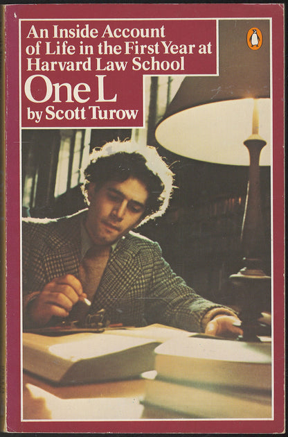 Front cover of One L by Scott Turow featuring a person studying at a desk.