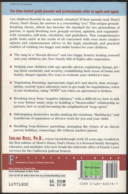 Mom's House, Dad's House by Isolina Ricci back cover