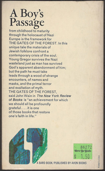 The Gates of the Forest by Elie Wiesel back cover
