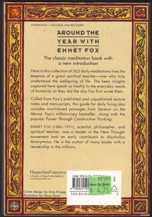 Around the Year with Emmet Fox back cover