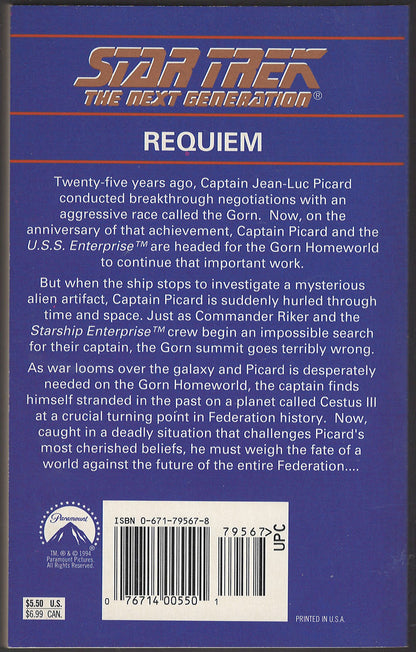 Requiem by Michael Jan Friedman and Kevin Ryan back cover