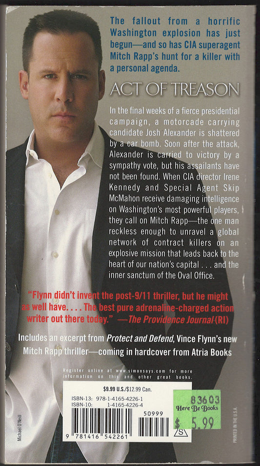 Act of Treason by Vince Flynn back cover