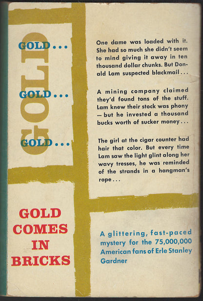 Gold Comes in Bricks by A. A. Fair back cover