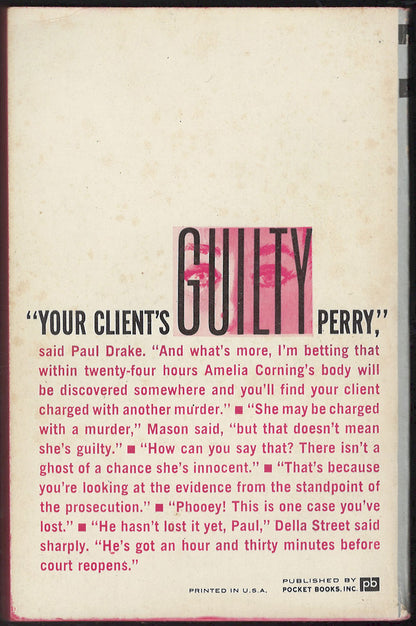 The Case of the Daring Decoy by Erle Stanley Gardner back cover