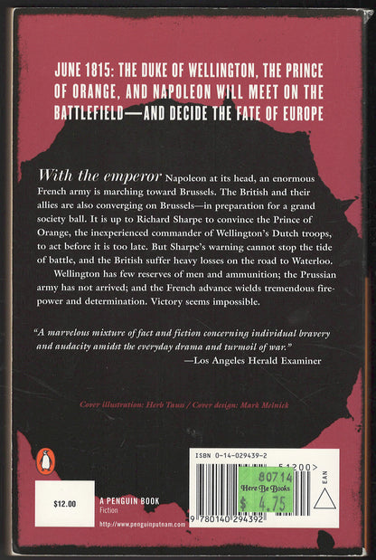 Waterloo by Bernard Cornwell back cover