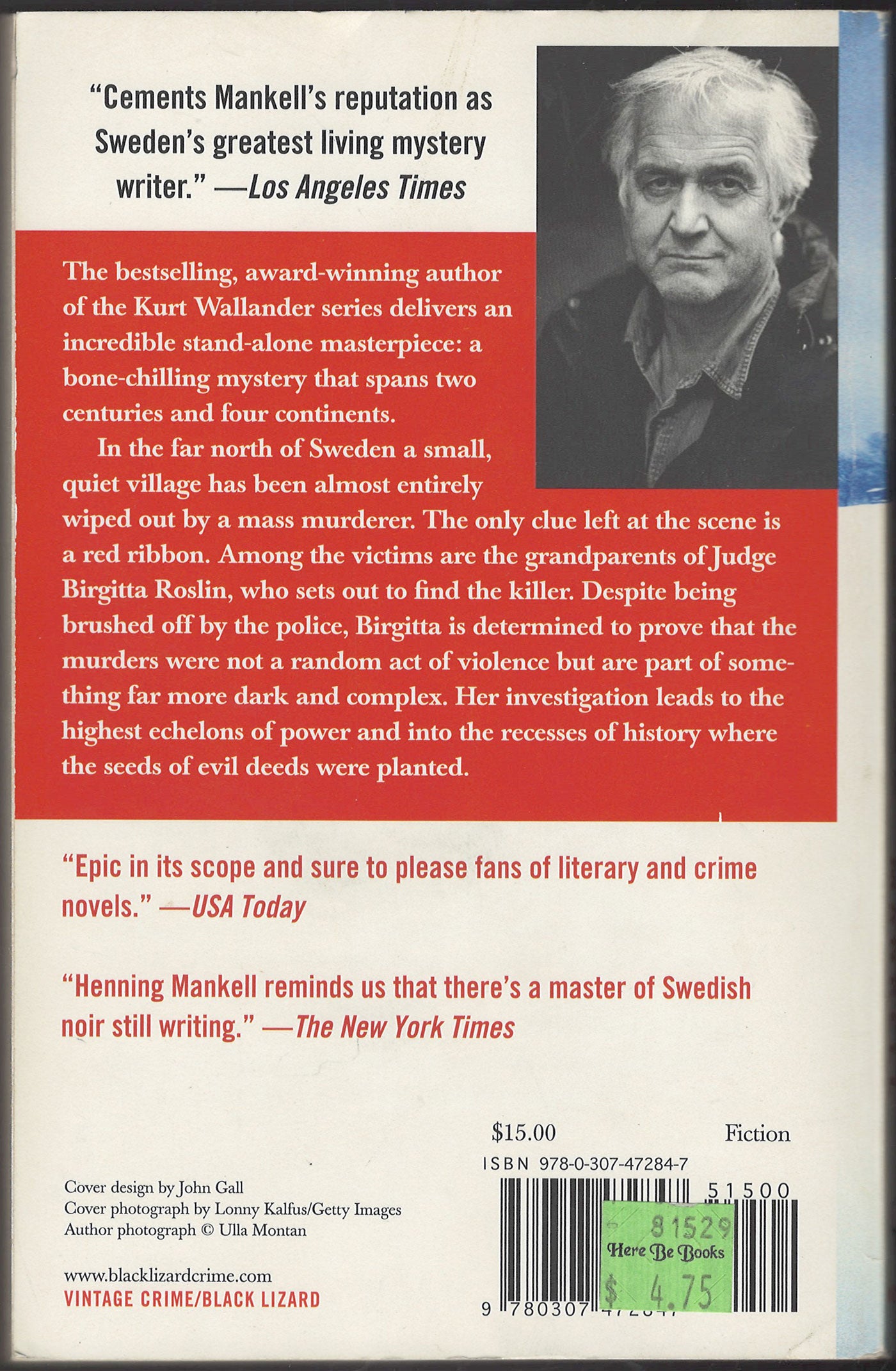 The Man from Beijing by Henning Mankell back cover