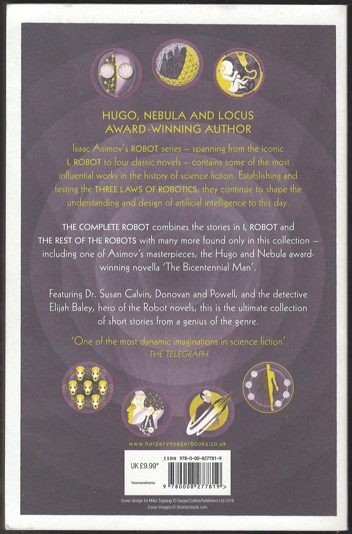 The Complete Robot by Isaac Asimov back cover