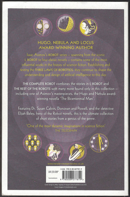 The Complete Robot by Isaac Asimov back cover