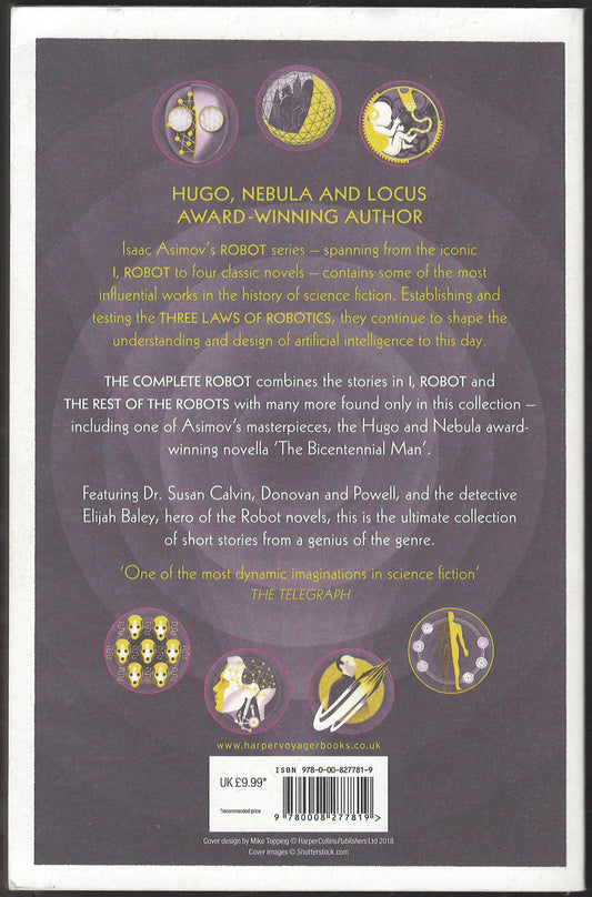 The Complete Robot by Isaac Asimov back cover