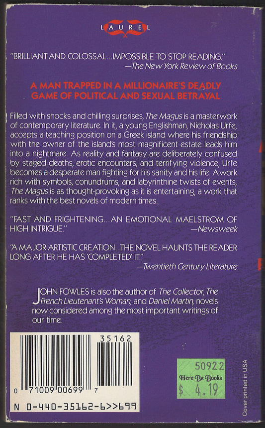 The Magus by John Fowles back cover