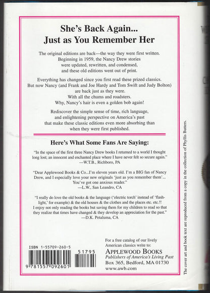 The Whispering Statue by Carolyn Keene back cover