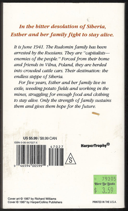 The Endless Steppe by Esther Hautzig back cover