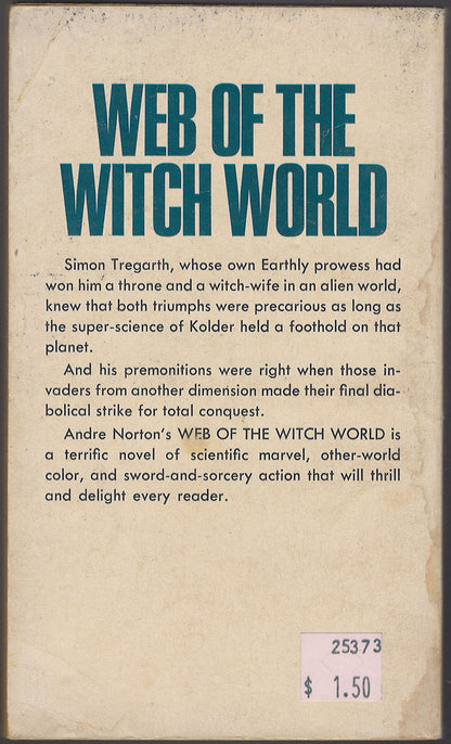 Web of the Witch World by Andre Norton back cover