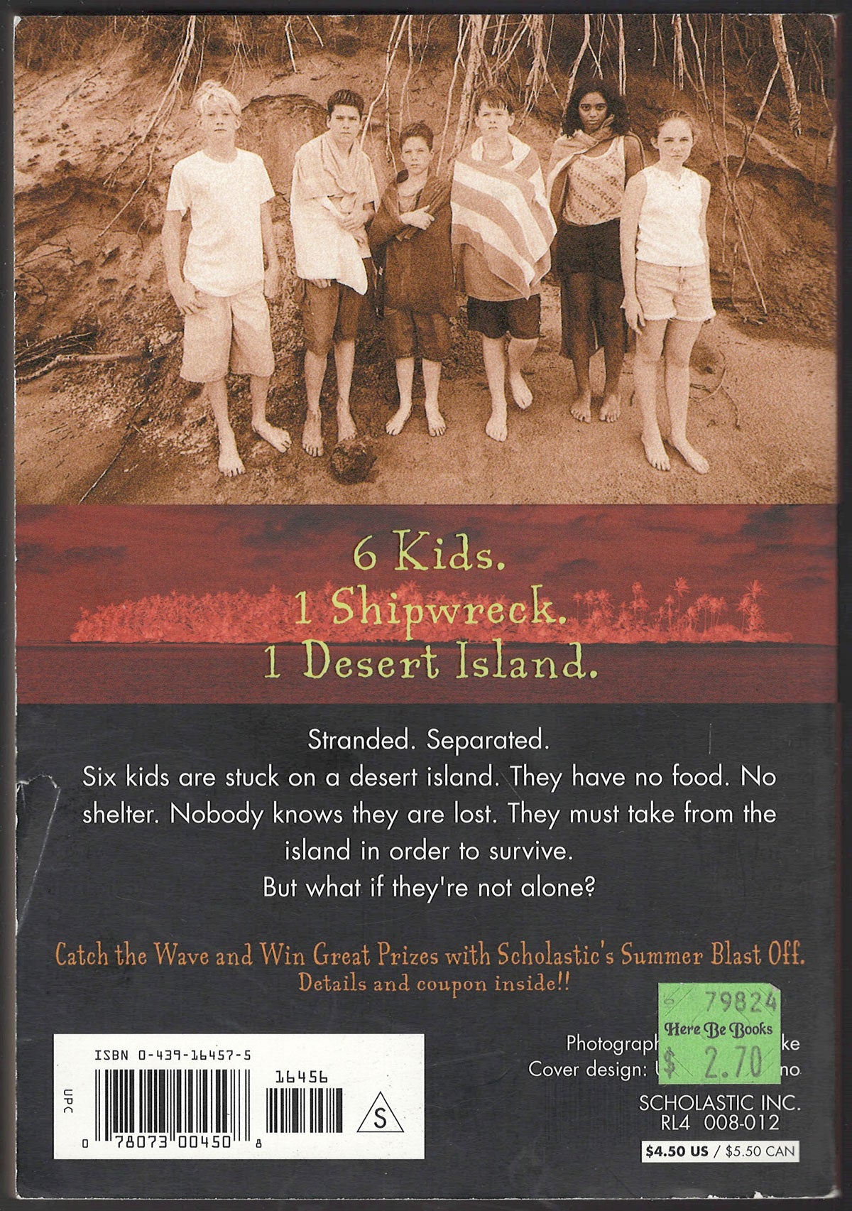 Survival by Gordan Korman back cover