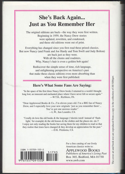 Secret of the Old Clock by Carolyn Keene back cover