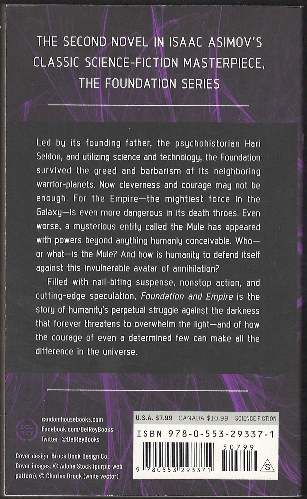 Foundation and Empire by Isaac Asimov back cover