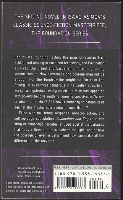 Foundation and Empire by Isaac Asimov back cover