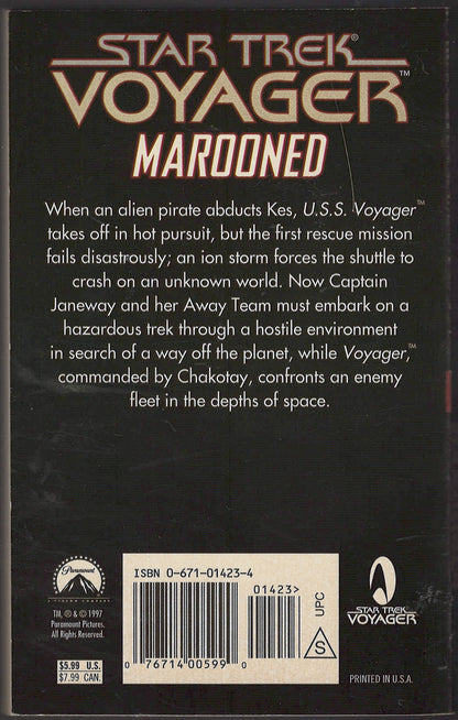 Marooned by Christie Golden back cover