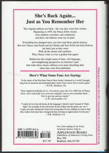 The Quest of the Missing Map by Carolyn Keene back cover