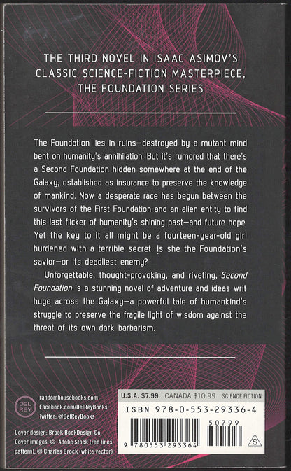 Second Foundation by Isaac Asimov back cover