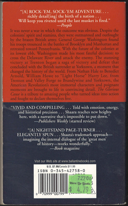 The Glorious Cause by Jeff Shaara back cover
