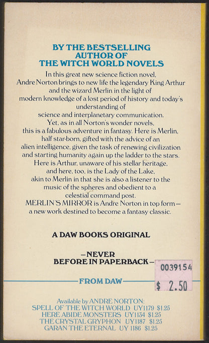 Merlin's Mirror by Andre Norton back cover