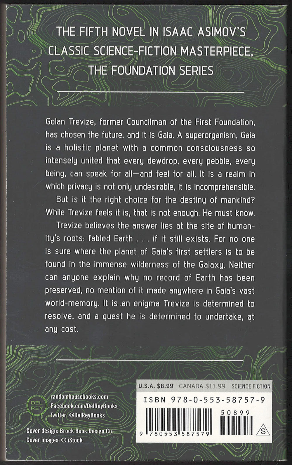 Foundation and Earth by Isaac Asimov back cover