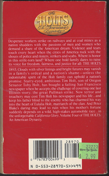 California Glory by Dana Fuller Ross back cover