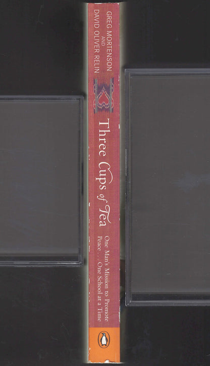 Three Cups of Tea by Greg Mortenson and David Oliver Relin spine