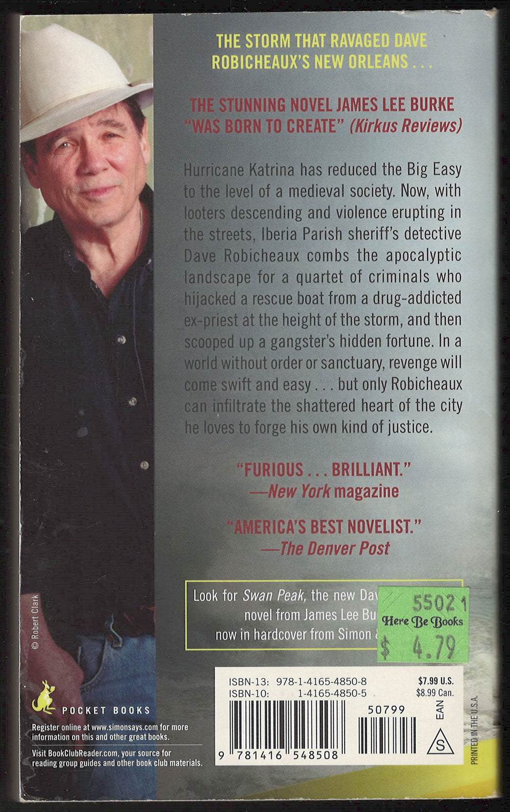 Tin Roof Blowdown by James Lee Burke back cover