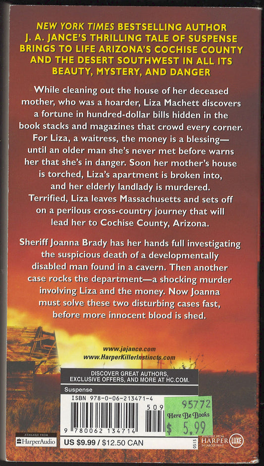 Remains of Innocence by J. A. Jance back cover