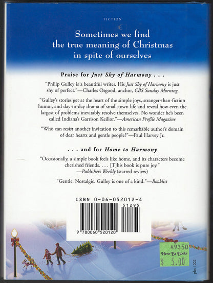 Christmas in Harmony by Philip Gulley back cover