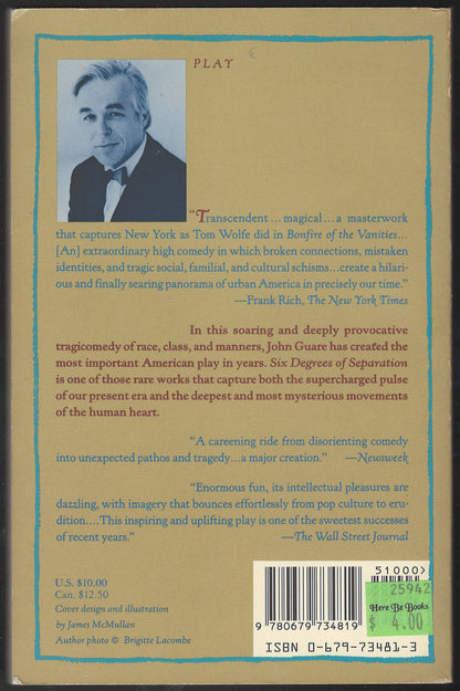 Six Degrees of Separation by John Guare back cover