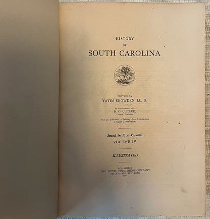History of South Carolina volume 4 title page